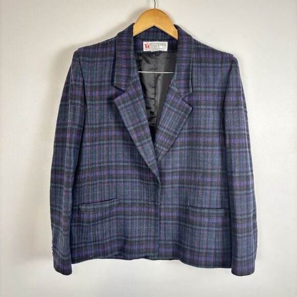 Vintage Peabody House Blazer Skirt Suit Set Womens 13/14 Polyester Wool Blend - Picture 3 of 13